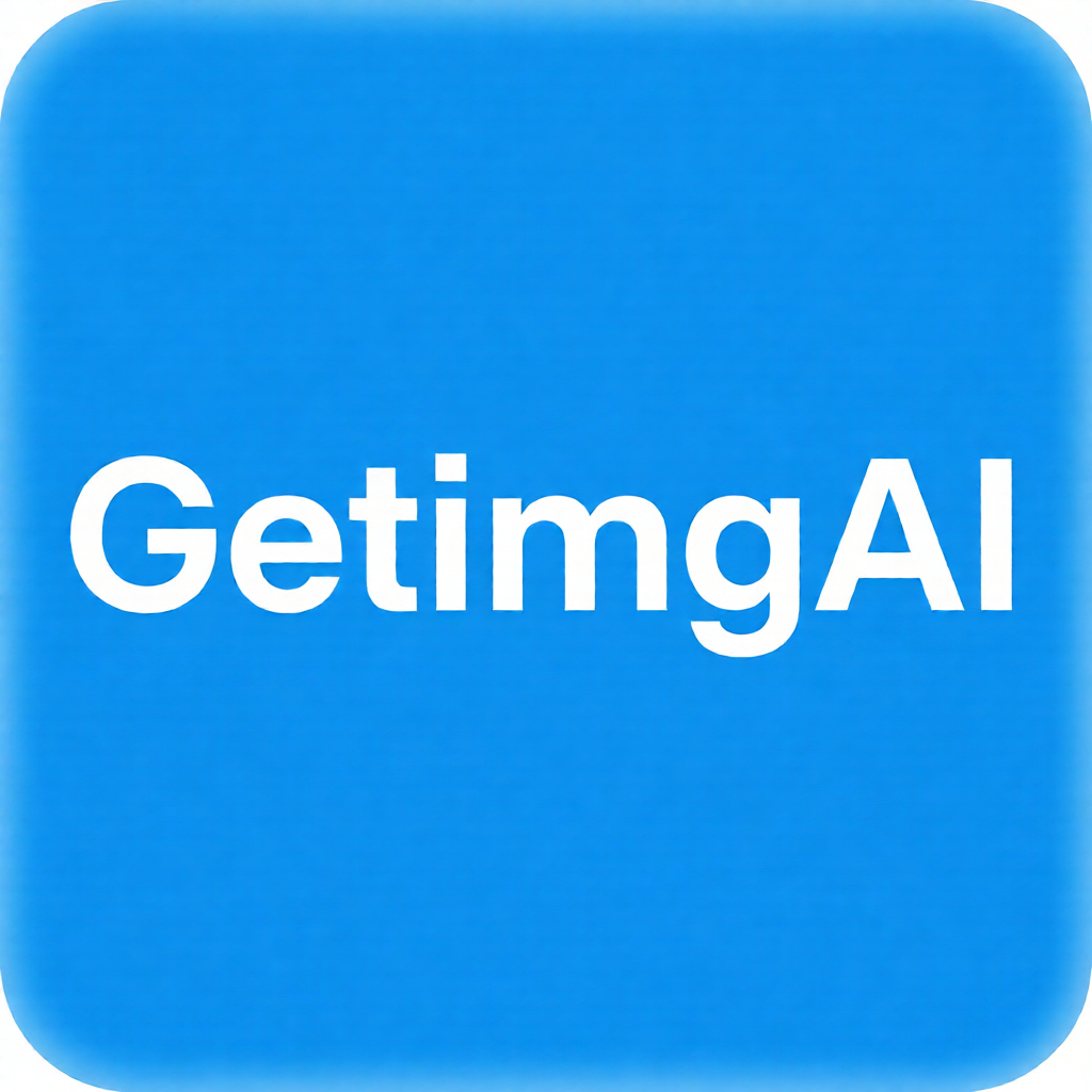 GetimgAi AI image and video generation app icon with blue rounded square background and centered white GetimgAi text
