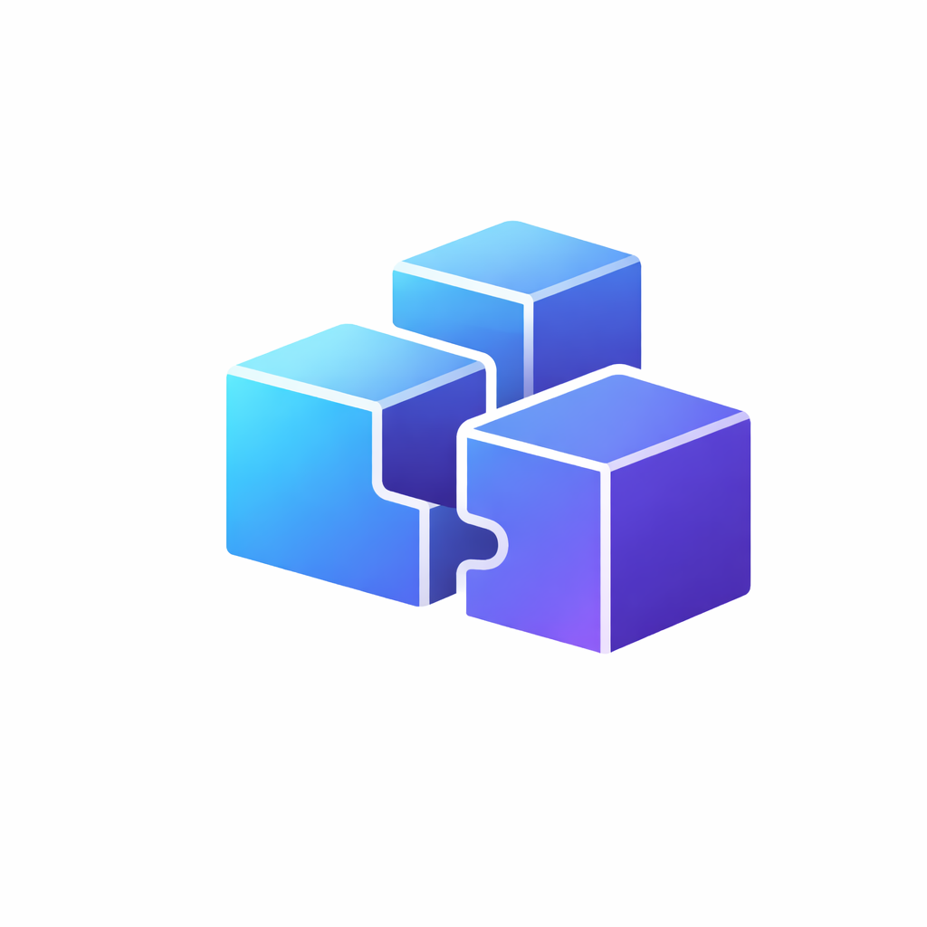 AI app and agent builder icon with modular blocks representing no code application creation logic and automation systems for Freelance Planet