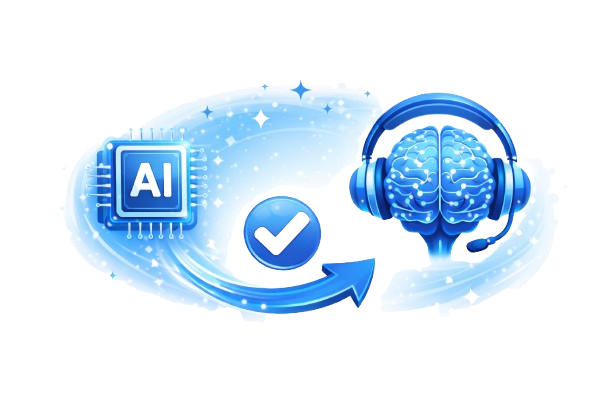 Hire AI experts icon showing AI brain and verified expertise concept for Freelance Planet homepage