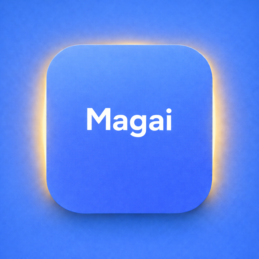 Magai AI service card with blue gradient background and centered white text in the Freelance Planet AI tools directory and All-in-One AI Tools