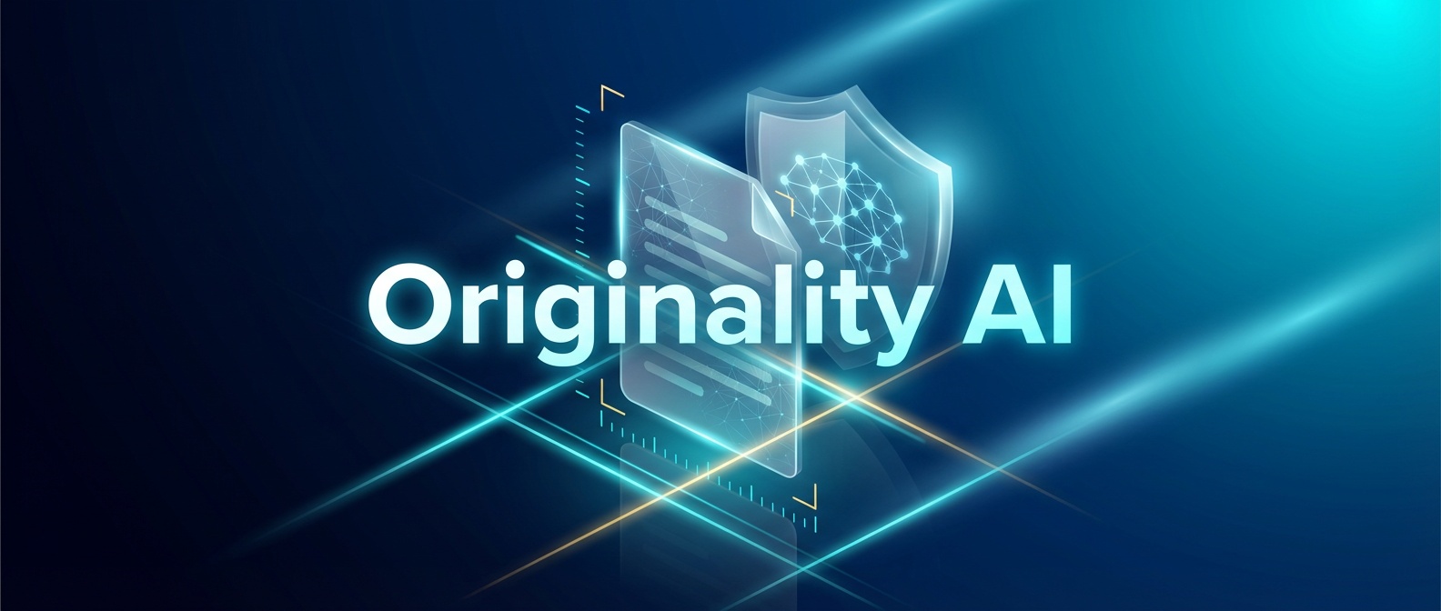 Originality AI banner in AI Detection & Authenticity Ranking on Freelance Planet, AI-powered document scanning and plagiarism verification visualization