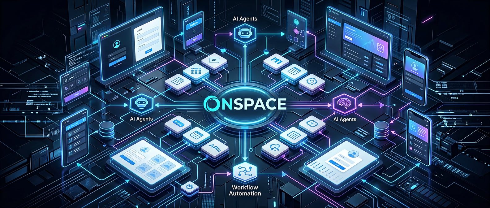 OnSpace AI app builder and automation platform with AI agents and workflow automation